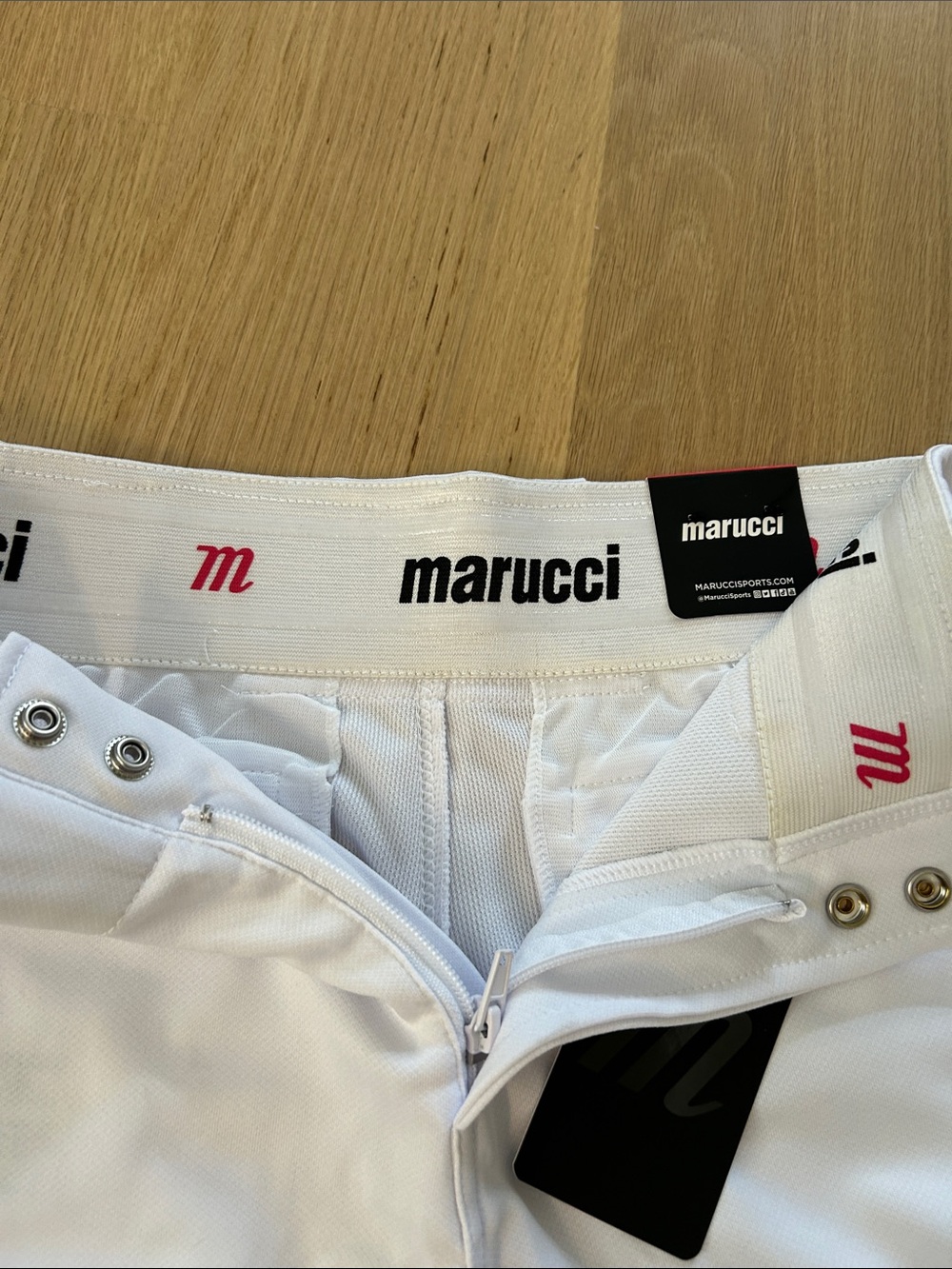 NWT Marucci Kids White Baseball Pants with Blue Piping - Youth XL - Picture 7 of 7